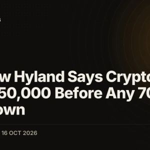 Matthew Hyland Says Crypto Must Top $350,000 Before Any 70% Drawdown