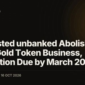TSE-Listed unbanked Abolishes Kinka Gold Token Business, Liquidation Due by March 2027