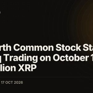 Evernorth Common Stock Starts Nasdaq Trading on October 12 With 473 Million XRP