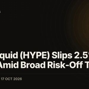 Hyperliquid (HYPE) Slips 2.5% in 24 Hours Amid Broad Risk-Off Trading