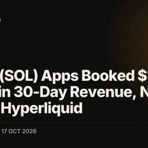Solana (SOL) Apps Booked $193.1 Million in 30-Day Revenue, Nearly Double Hyperliquid