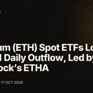 Ethereum (ETH) Spot ETFs Log $69.7M Daily Outflow, Led by BlackRock’s ETHA