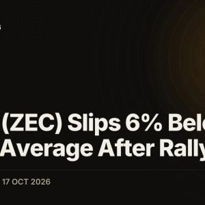 Zcash (ZEC) Slips 6% Below Its 7-Day Average After Rally