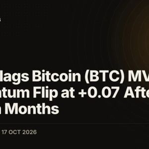 PlanB Flags Bitcoin (BTC) MVRV Momentum Flip at +0.07 After 10 Bearish Months