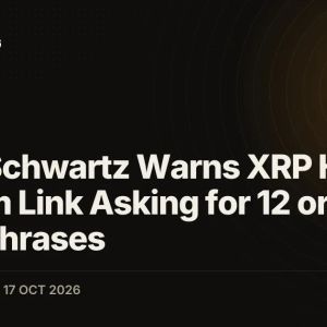 David Schwartz Warns XRP Holders of Scam Link Asking for 12 or 24-Word Phrases