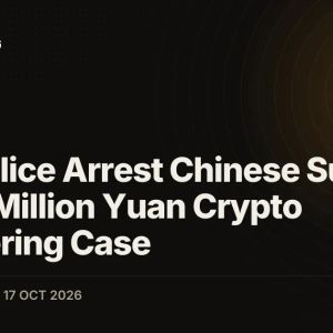 Thai Police Arrest Chinese Suspect in 500 Million Yuan Crypto Laundering Case