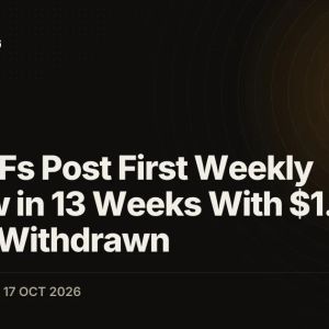 XRP ETFs Post First Weekly Outflow in 13 Weeks With $1.84 Million Withdrawn