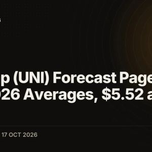 Uniswap (UNI) Forecast Page Lists Two 2026 Averages, $5.52 and $6.52