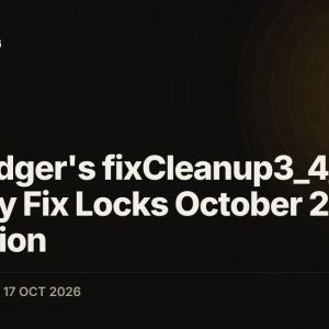 XRP Ledger's fixCleanup3_4_0 Security Fix Locks October 23 Activation