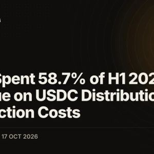 Circle Spent 58.7% of H1 2026 Revenue on USDC Distribution and Transaction Costs