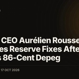 Frgmnt CEO Aurélien Roussel Proposes Reserve Fixes After USDC's 86-Cent Depeg