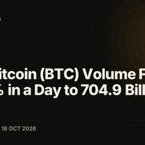 Upbit Bitcoin (BTC) Volume Falls 25.69% in a Day to 704.9 Billion Won