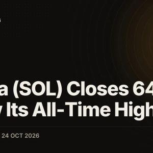 Solana (SOL) Closes 64.9% Below Its All-Time High