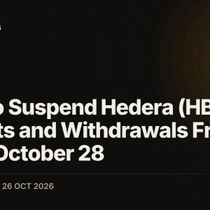 Upbit to Suspend Hedera (HBAR) Deposits and Withdrawals From 8 PM on October 28