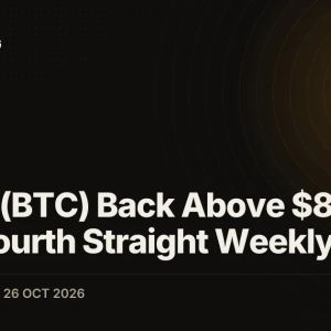Bitcoin (BTC) Back Above $80,000 After Fourth Straight Weekly Loss