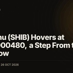 Shiba Inu (SHIB) Hovers at $0.00000480, a Step From the 2026 Low