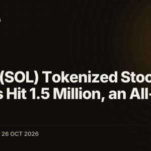 Solana (SOL) Tokenized Stock Holders Hit 1.5 Million, an All-Time High