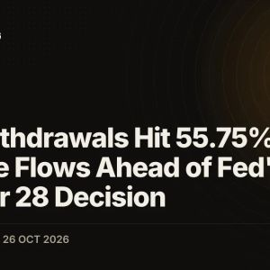 XRP Withdrawals Hit 55.75% of Binance Flows Ahead of Fed's October 28 Decision