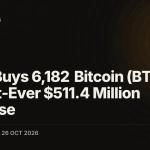 Strive Buys 6,182 Bitcoin (BTC) in Largest-Ever $511.4 Million Purchase