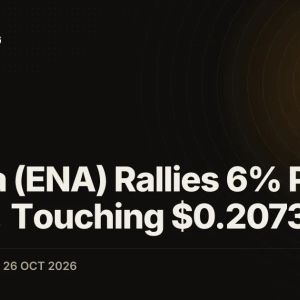Ethena (ENA) Rallies 6% Past $0.20, Touching $0.2073
