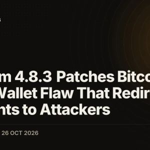 Electrum 4.8.3 Patches Bitcoin (BTC) Wallet Flaw That Redirected Payments to Attackers