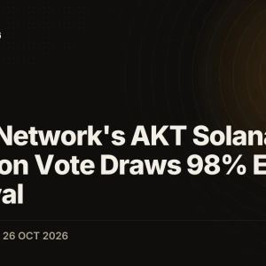 Akash Network's AKT Solana Migration Vote Draws 98% Early Approval