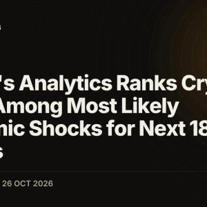 Moody's Analytics Ranks Crypto Crash Among Most Likely Economic Shocks for Next 18 Months