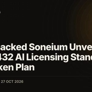 Sony-Backed Soneium Unveils ERC-8432 AI Licensing Standard and Token Plan