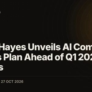 Arthur Hayes Unveils AI Compute Futures Plan Ahead of Q1 2027 Flop Genesis