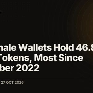 XRP Whale Wallets Hold 46.87 Billion Tokens, Most Since November 2022