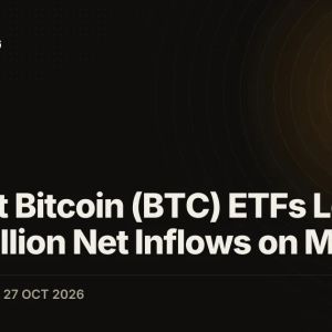 US Spot Bitcoin (BTC) ETFs Log $110 Million Net Inflows on Monday