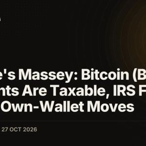 Deloitte's Massey: Bitcoin (BTC) Payments Are Taxable, IRS FAQ Spares Own-Wallet Moves