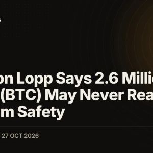 Jameson Lopp Says 2.6 Million Bitcoin (BTC) May Never Reach Quantum Safety