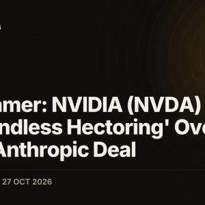 Jim Cramer: NVIDIA (NVDA) Would Face 'Endless Hectoring' Over $63 Billion Anthropic Deal