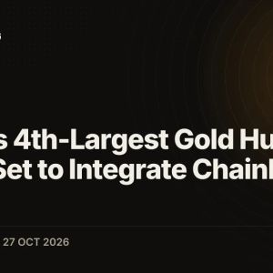 World's 4th-Largest Gold Hub HKGX Set to Integrate Chainlink CCIP