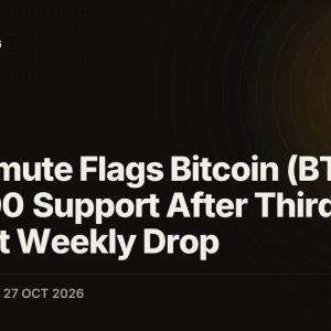 Wintermute Flags Bitcoin (BTC) $80,000 Support After Third Straight Weekly Drop
