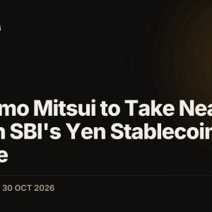 Sumitomo Mitsui to Take Near-5% Stake in SBI's Yen Stablecoin Venture