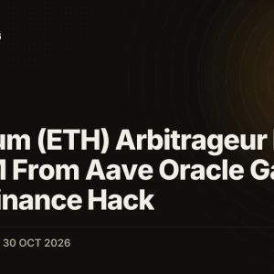 Ethereum (ETH) Arbitrageur Nets $3.47M From Aave Oracle Gap After Binance Hack