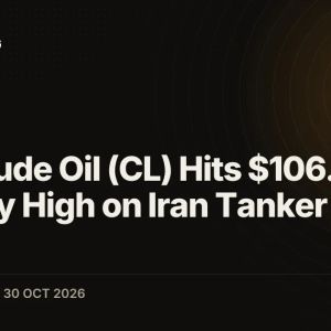 WTI Crude Oil (CL) Hits $106.2 Intraday High on Iran Tanker Mine Claims