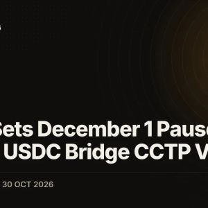 Circle Sets December 1 Pause for Legacy USDC Bridge CCTP V1