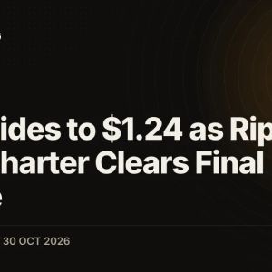 XRP Slides to $1.24 as Ripple's OCC Charter Clears Final Hurdle