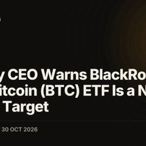 OneKey CEO Warns BlackRock's $63B Bitcoin (BTC) ETF Is a North Korean Target