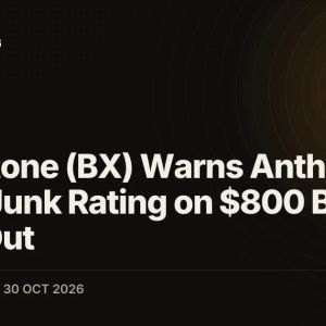 Blackstone (BX) Warns Anthropic Faces Junk Rating on $800 Billion Build-Out