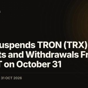 Upbit Suspends TRON (TRX) Deposits and Withdrawals From 9 PM KST on October 31