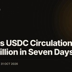 Circle's USDC Circulation Drops 800 Million in Seven Days