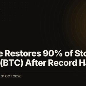Binance Restores 90% of Stolen Bitcoin (BTC) After Record Hack