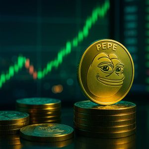 Pepe coin drops 4.88 percent, stuck between $0.0000038 and $0.0000042