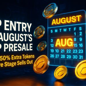 VIP Entry to August’s Top Presale — Claim 50% Extra Tokens Before Stage Sells Out