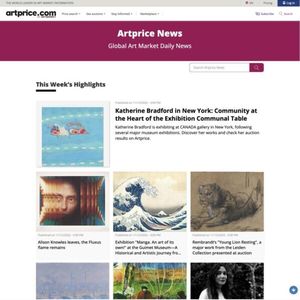 Artmarket.com news: Artprice launches Artprice News, the world’s first news agency entirely dedicated to art and its market, available in 11 languages and 122 c...