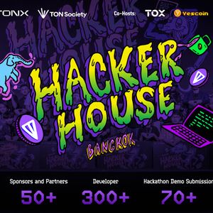 TON Hacker House Bangkok Draws 300+ Global Developers and 70+ Demo Submissions, Highlight the TON Ecosystem at Devcon Thailand, Powered by TONX